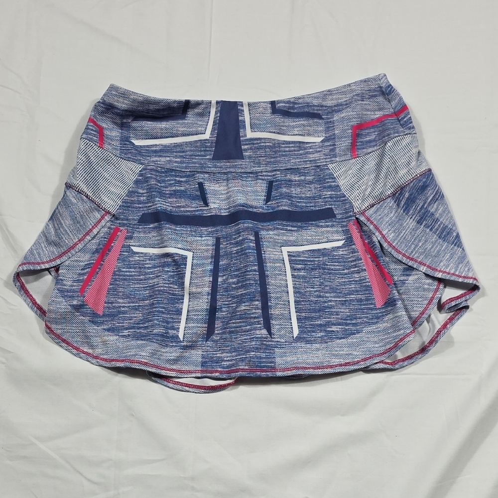 Lucky in Love Navy and Pink Athletic Circle Skirt